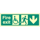 Disabled Fire Exit - Arrow Down