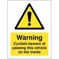 Cyclists Beware of Passing this Vehicle On the Inside