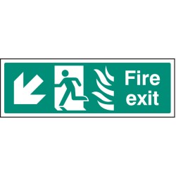 HTM Fire Exit - Arrow Down Left