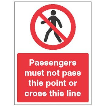 Railway Prohibition - Passengers must Not Pass this Point