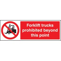 Forklift Trucks Prohibited Beyond this Point