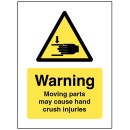 Warning - Moving Parts may cause Hand Crush Injuries