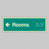 Rooms X-Y - Arrow Left (Specify when ordering)