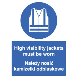 High Visibility Jackets Must be Worn (English / Polish)