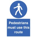 Pedestrians Must Use this Route