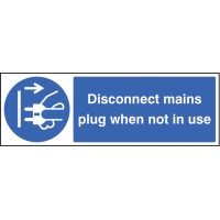 Disconnect Mains Plug When Not in Use