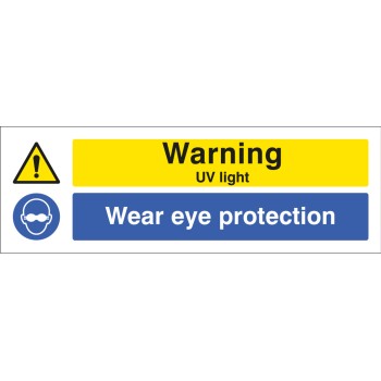 Warning - UV Light - Wear Eye Protection