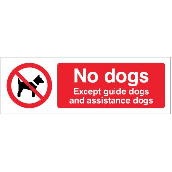 No Dogs - Except Guide Dogs and Assistance Dogs