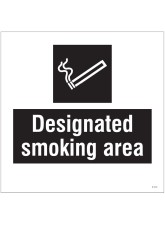 Designated Smoking Area - Site Saver Sign
