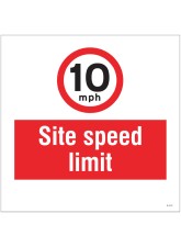 10mph Site Speed Limit - Site Saver Sign