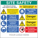 Report to Office - Construction Work - Report Accidents - Footwear - Helmets - No Children - Hi Vis - Excavations - Stop, Look, Listen - No Access