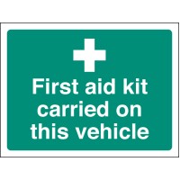 First Aid Kit Carried On this Vehicle - Window Sticker