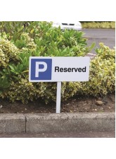 Parking Reserved - Verge Sign c/w 800mm Post