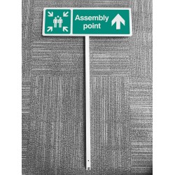 Assembly Point - Straight On - Verge Sign