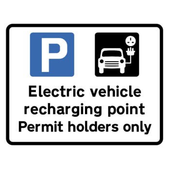 Electric Vehicle Recharging Point - Permit Holders Only - Class RA1 - Temporary