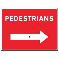 Pedestrians with Wing Nut Reversible Arrow