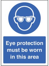 A4 Eye Protection Must be Worn
