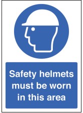 A4 Safety Helmet Must be Worn