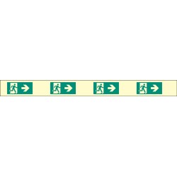 Fire Exit Marking Strip - Right - Photoluminescent