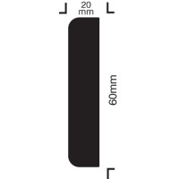 Impact Protection - Rectangle 60 / 20 - Self Adhesive