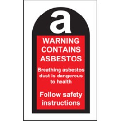 Contains Asbestos Labels (Roll of 100)