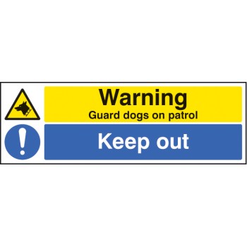 Warning - Guard Dogs On Patrol - Keep Out