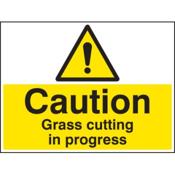 Caution - Grass Cutting in Progress