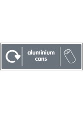 WRAP Recycling Sign - Aluminium Cans