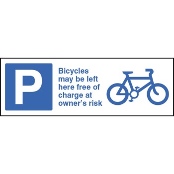 Cycles May be Left Here Free of Charge At Owners Risk