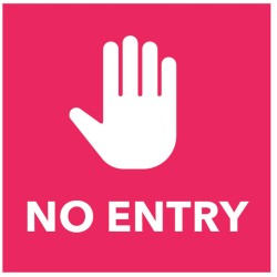 No Entry - Red Floor Graphic